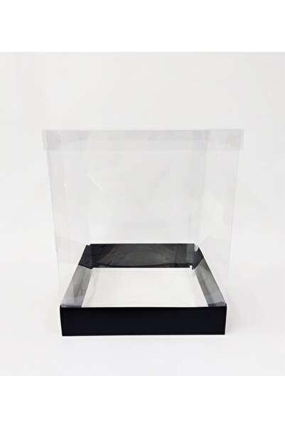 kadir kutu 25x25x30 Üst Asetat Kapaklı Alt Siyah Kutu 1'li