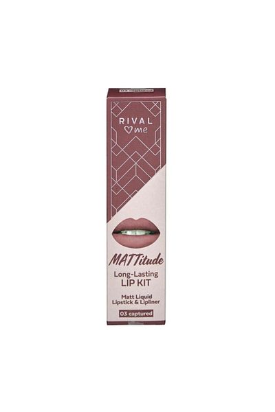 Rival Loves Me Lipstick Liquid Matte Kit - No:03 Mattitude Captured 2-Pack