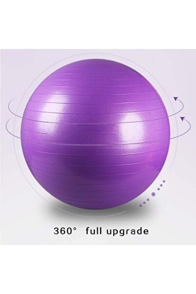 Leyaton Clifton Pilates Topu Büyük Boy 65 Cm Mor+ Pompa Hediyeli