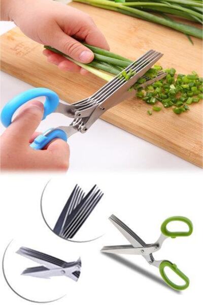 Yetkin Home Practical Vegetable Parsley Chopping Cutting Slicing Kitchen Scis...