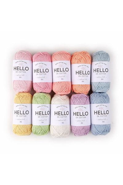 Hello Κλωστή 10τμχ (punch, Amigurumi) Παστέλ Σειρά 25γρ