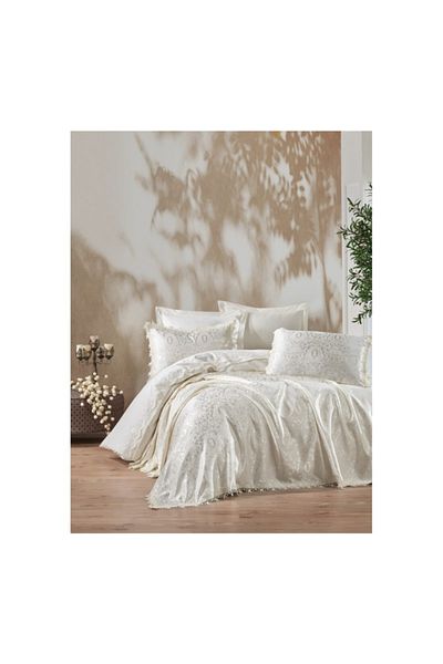 Cotton Box Σετ Παπλωματοθήκη Chi Chi Double 100% Cotton Pique Elegance Cream