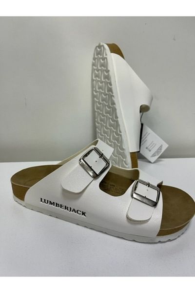 lumberjack Παντόφλες διπλής ταινίας Unisex Λευκό Χρώμα Μπαχάμα Μοντέλο Mendy