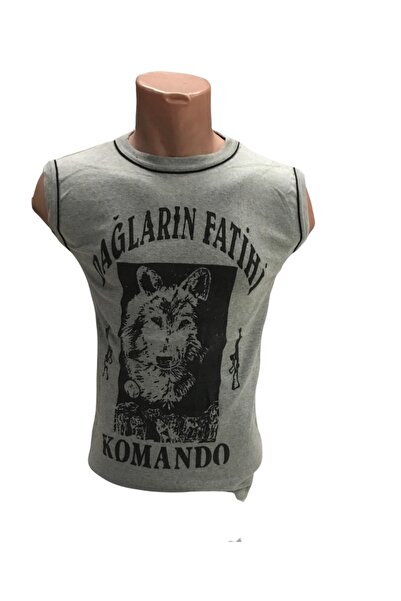 Açıkalın askeri Malzeme Likralı Sıfır Kollu Komando T-shirt