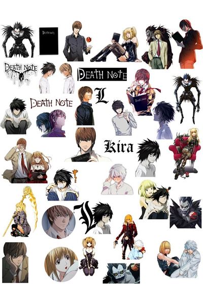 animeandyourworld Death Note Kira Anime Pattern - Unlined Large Size Notebook with 1 A4 Size 21*29cm Ring
