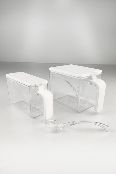 Herevin Eight Piece Spice Bowl Set with Stand White -161280-813