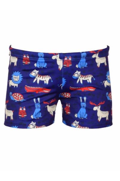 Kom Animal Figured Boys' Shorts Swimsuit
