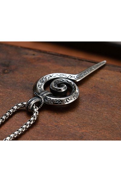 Viking Inka Totem Scepter Snake Necklace - Maya -aztek Necklace