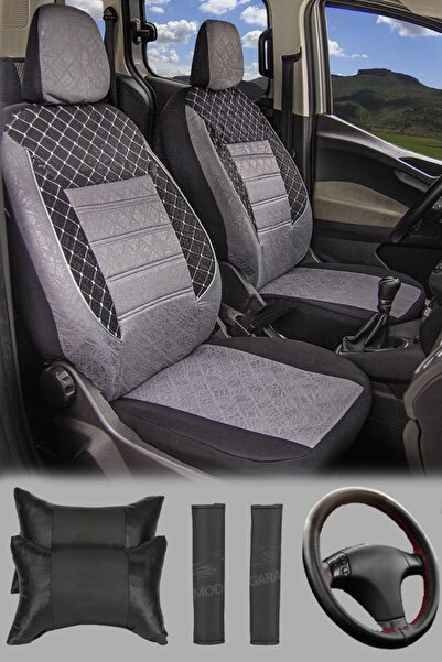 Modern Garaj Seat Leon, Ibiza, Cordoba, Toledo Uyumlu Gofrajlı Oto Kılıf Seti