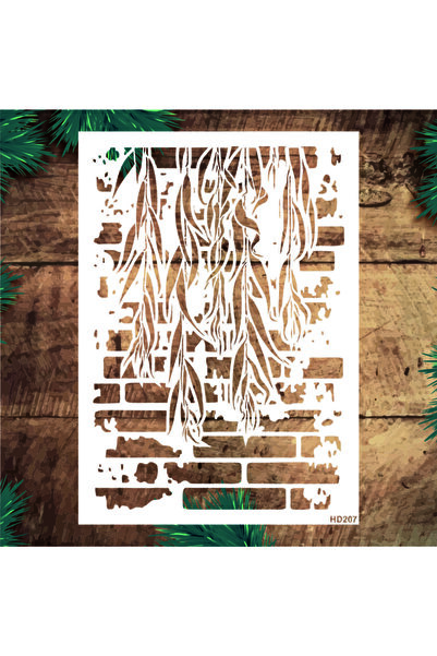 STENCİLTASARIM Stencil Tasarım Hd207- Dekoratif Duvar, Eşya,kumaş,fayans Boya...