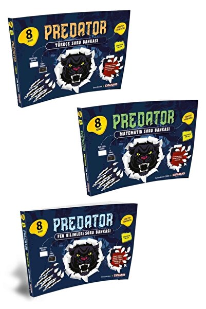 Dinamo Yayınları 2026 8. Sınıf Predator Matematik, Türkçe, Fen Bilimleri Soru...