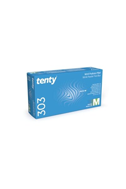 Tenty Powder Free Blue Nitrile Gloves (medium)