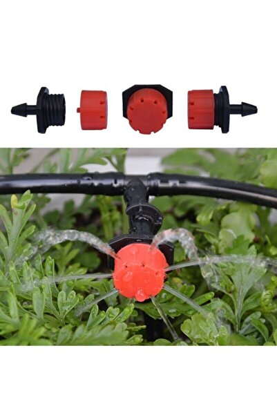 Emek Damlama Sulama Kırmızı Damlatıcı Debi Ayarlı Meme - 250 Adet