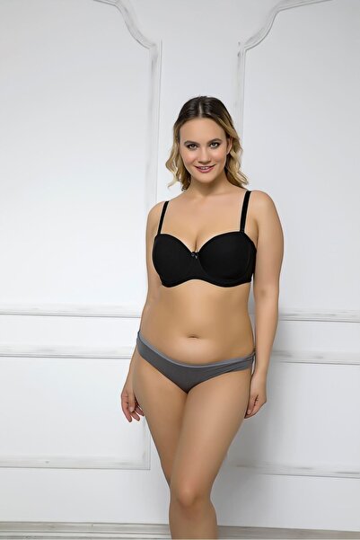 MOONLİGHT 2153 Cotton Dolgusuz Straplez Sütyen Siyah