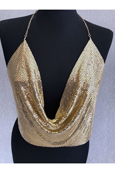 Senora Butik Блестяща броня злато - бюстие без гръб