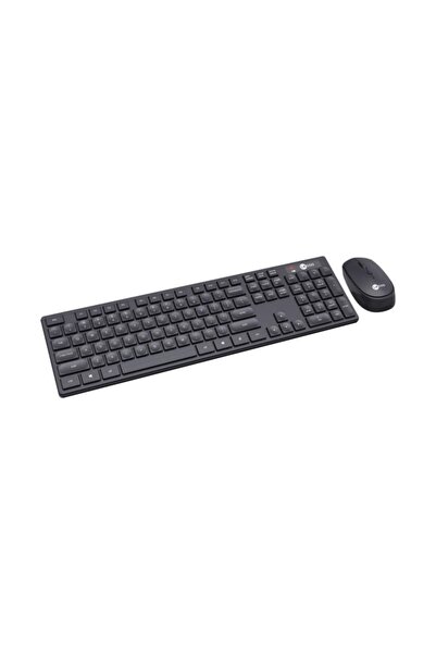 LENOVO LECOO KM2001 Kablosuz Türkçe Q Klavye & Mouse Set Siyah