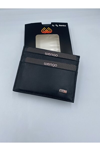 Wengo Portofel pentru bărbați cu suport pentru carduri de calitate, negru mat