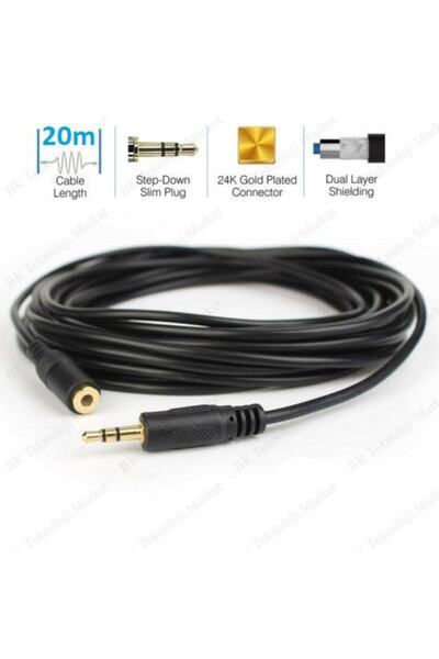 KEEPRO 20 Meter Stereo Extension Cable 20 Meter Aux Extension Cable
