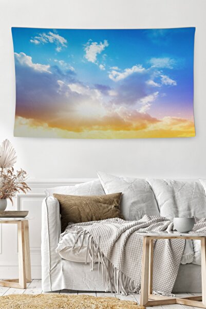 MEKTA HOME غطاء حائط مزخرف مقاوم للبقع وقابل للغسل في السماء Mktdvr-2050