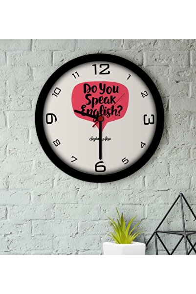 Bk Gift Kişiye Özel Ingilizce Öğretmeni Ahşap Duvar Saati-14