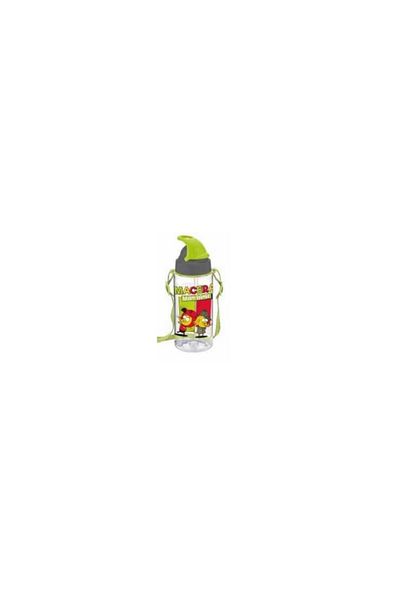 Gıpta Kral Şakir Patterned Tritan Flask with Straw 500 Ml - Grey-green