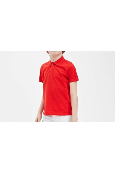 NOBLE STORE Tricou de școală unisex pentru copii, cu gât polo, cu mânecă scurtă