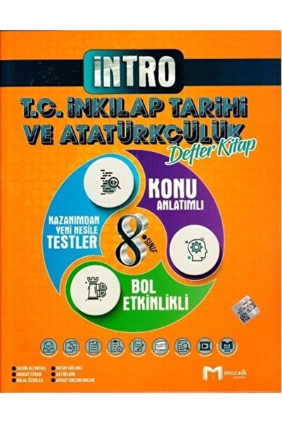 Mozaik Yayınları 8.sınıf Mozaik Intro Defter Inkılap Tarihi - 2022