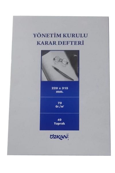 ÖZKAN كتاب قرارات مجلس الإدارة 40yp