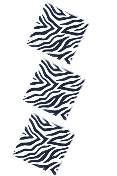 SİLVER HOME Mikrofiber 3lü Zebra Desen Temizlik Bezi 40x40cm