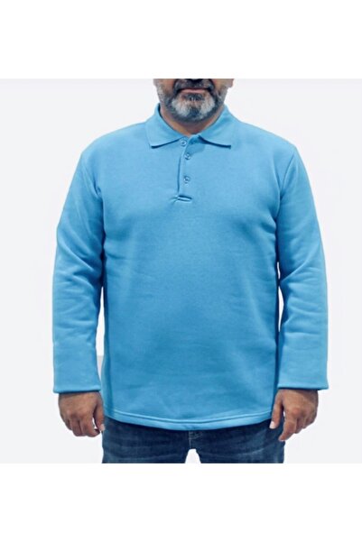 İşte Tişörtüm Mavi Polo Yaka Personel Sweatshirt