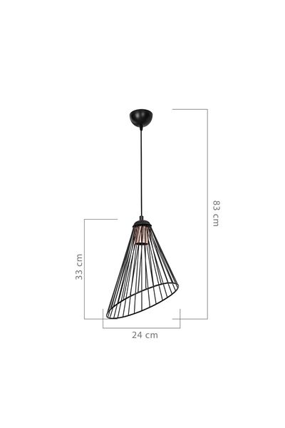 Tuğbasan Black Amber Single Pendant Lamp
