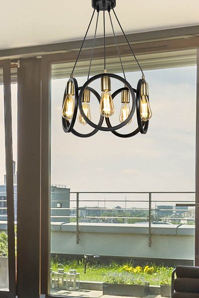 Tuğbasan Modelight Kayra 5-Piece Chandelier Round