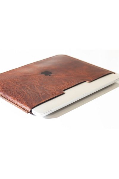 Hi Leather Adonis Macbook Air Genuine Leather 13 Inch Case Tobacco