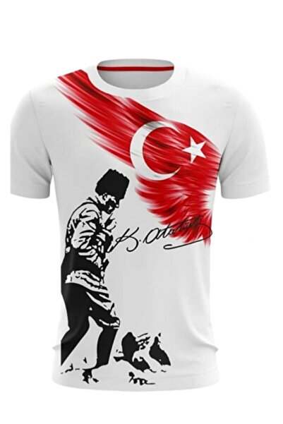 MaviMoure Μπλουζάκι Unisex με στάμπα Ataturk - Κοντό Ata12