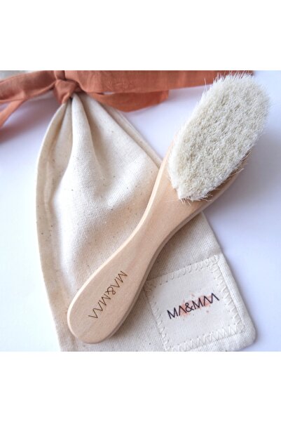 MA&MAA فرشاة شعر خشبية للأطفال مصنوعة من شعر الماعز الطبيعي 100%