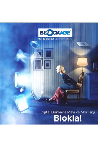Damla Reymen Model Ultem Frame + Bluekage Blue Light Protected Glasses (anti Bacterial)