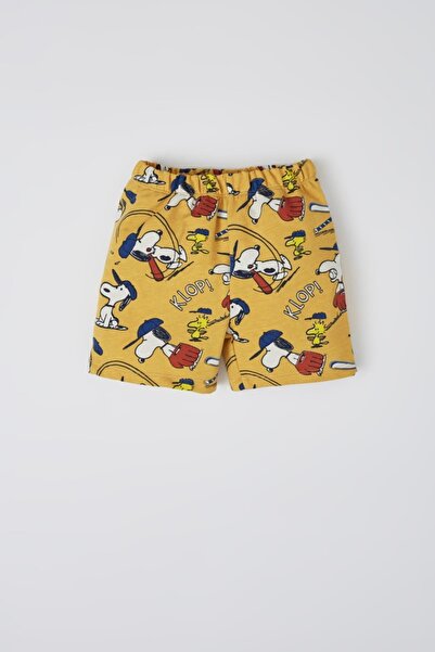 DeFacto Erkek Bebek Snoopy Sweatshirt Kumaşı Şort