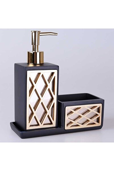 Selim موزع الصابون السائل للمطبخ فيليكا باللون الأسود والذهبي