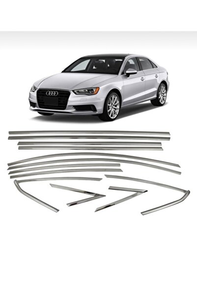 FV-TUNİNG Audi A3 Uyumlu Krom Cam Çıtası Sedan Uyumlu Tamtur Paslanmaz