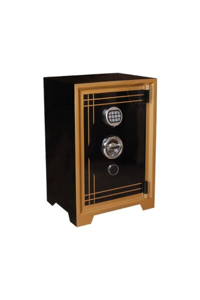 Yıldırım Şifreli Çelik Kasa 200 Kg / 70 Cm Siyah-altınsarısı