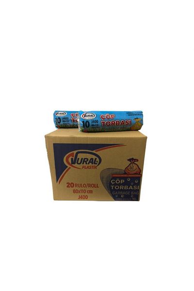 Vural Industrial Jumbo Garbage Bag 80*110 Cm 400 Gr Black 20 Pieces