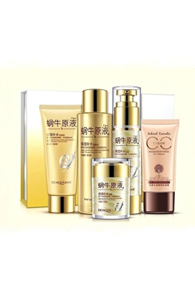 Bioaqua Snail Prime Salyangoz Özlü 5'li Sıkılaştırıcı Nemlendirici Cilt Bakım...