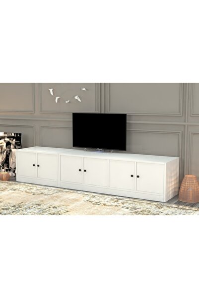 Nettrends Kapakli Dolapli Tv Ünitesi Beyaz 195 Cm Tvt-1042-ç