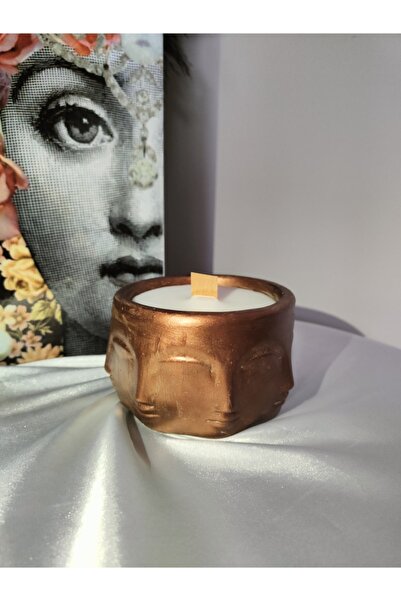 SillageCandle Dekoratif %100 Soyawax Karamel Kokulu Tasarım Aromaterapi Mum