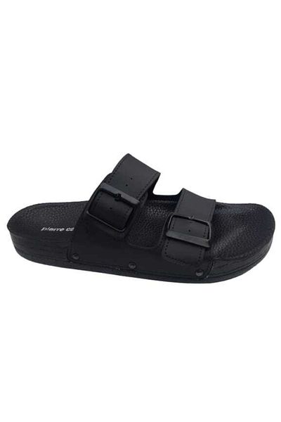 Pierre Cardin Ανατομικές Ανδρικές Παντόφλες Μαύρες PC-3244