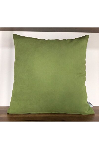 KIRLENTİM Yumuşak Tuşeli Düz Yağ Yeşili-dp Kırlent Kılıfı