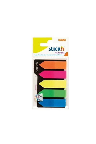 Gıpta Hopax Stickn Index لاصق ورق ملاحظات مرجعي 25 ورقة 45x12 على شكل سهم 5 قطع