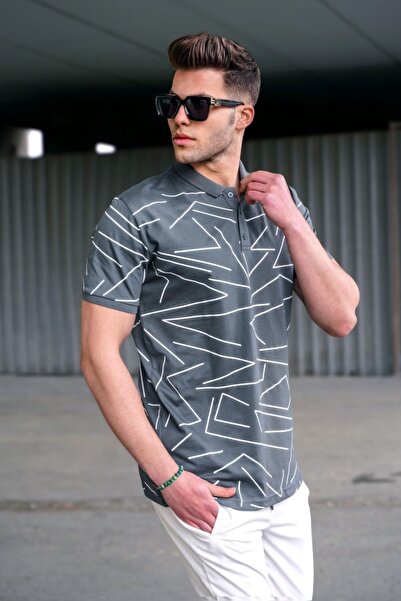 Madmext Ανδρικό T-shirt με λαιμόκοψη Polo 5817