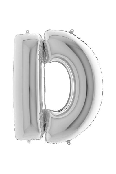Kikajoy بالون فضي على شكل حرف D مقاس 102 سم
