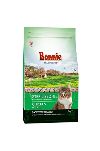 Bonnie Sterilized Tavuklu Kısırlaştırılmış Kedi Maması 1,5 Kg